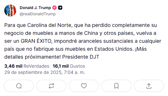 Trump impone un arancel del 100 % a todas las películas extranjeras