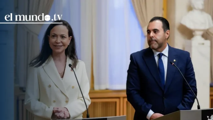 María Corina Machado speaks in Oslo after being awarded the 2025 Nobel Peace Prize