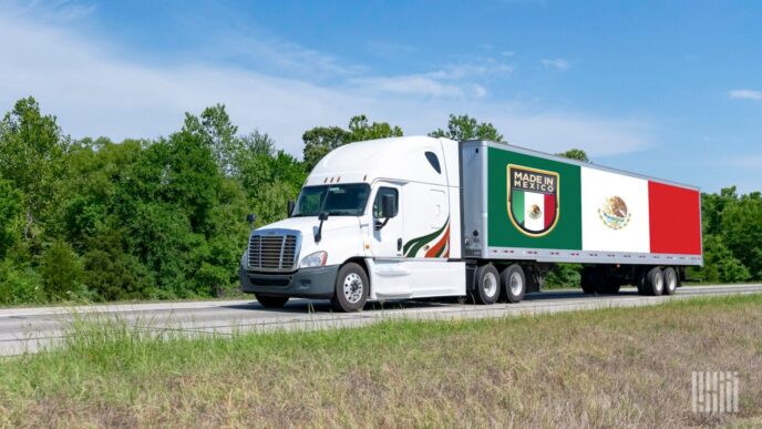 Heavy-duty trucks manufactured in Mexico for export to the United States